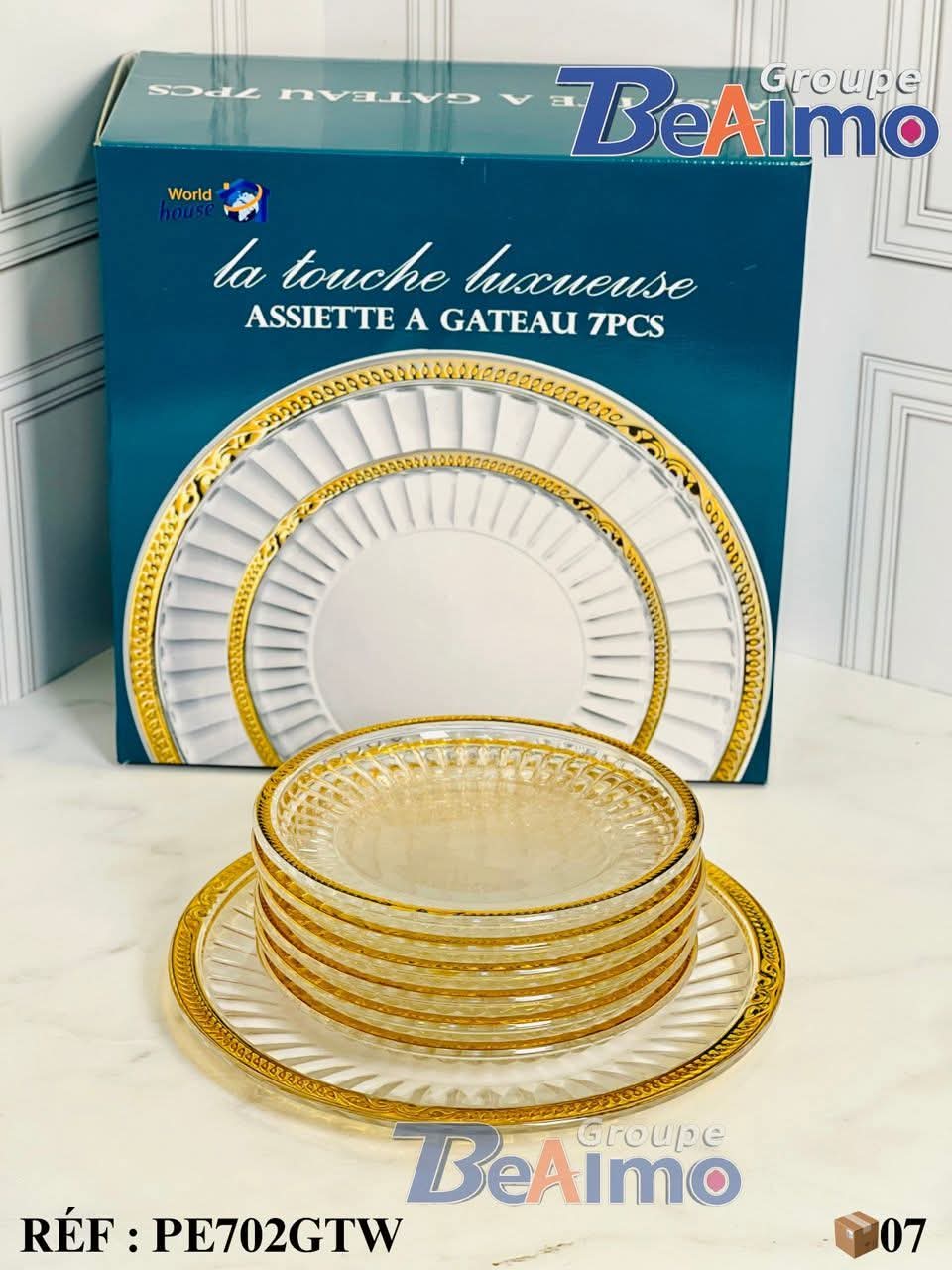 طقم تقديم الحلويات الفاخر (7 قطع) – Assiette à gateaux