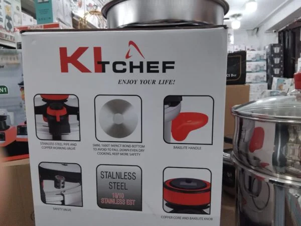 طقم قدور الضغط Kitchef الاحترافي (8 قطع) – Cocottes 4 + 7L