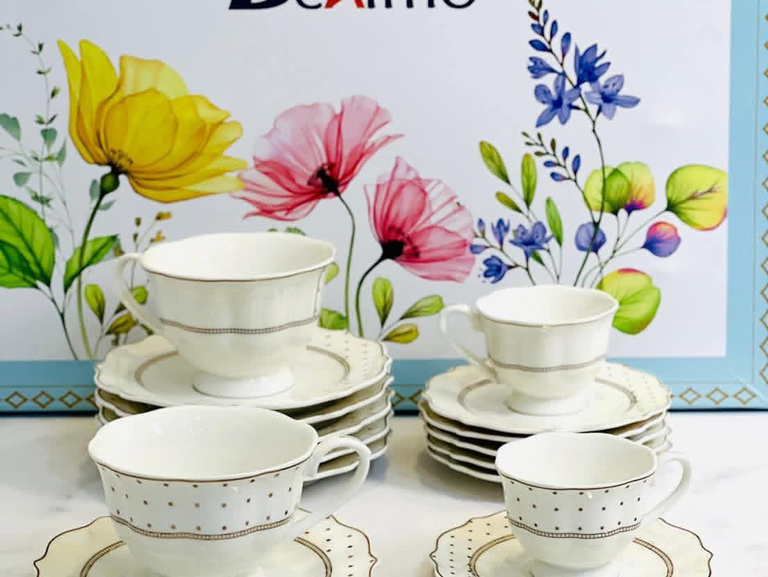 سرفيس قهوة حليب 24 قطعة-  service café au lait  24 piece