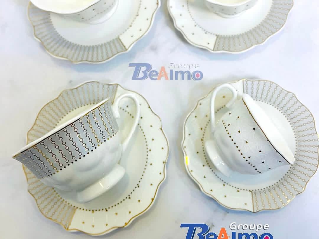 سرفيس قهوة حليب 24 قطعة-  service café au lait  24 piece