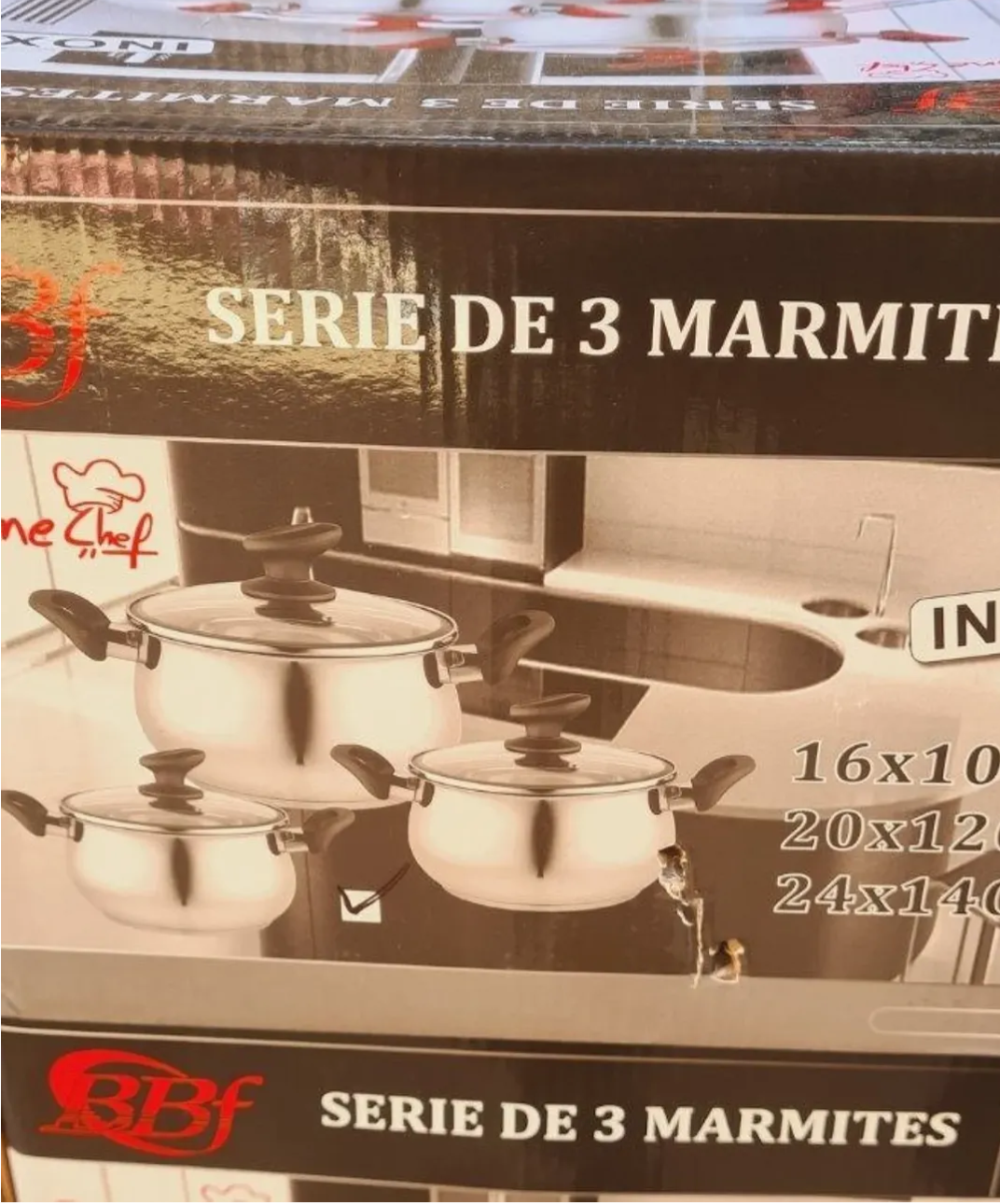 طقم قدور BBF الفاخر من الإينوكس 18/10 – Série Casserole BBf