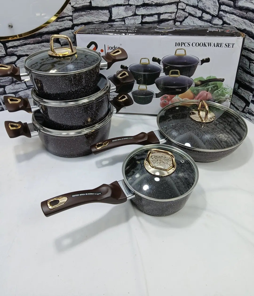 طقم أواني الطهي Jacdo (10 قطع) - Cookware Set