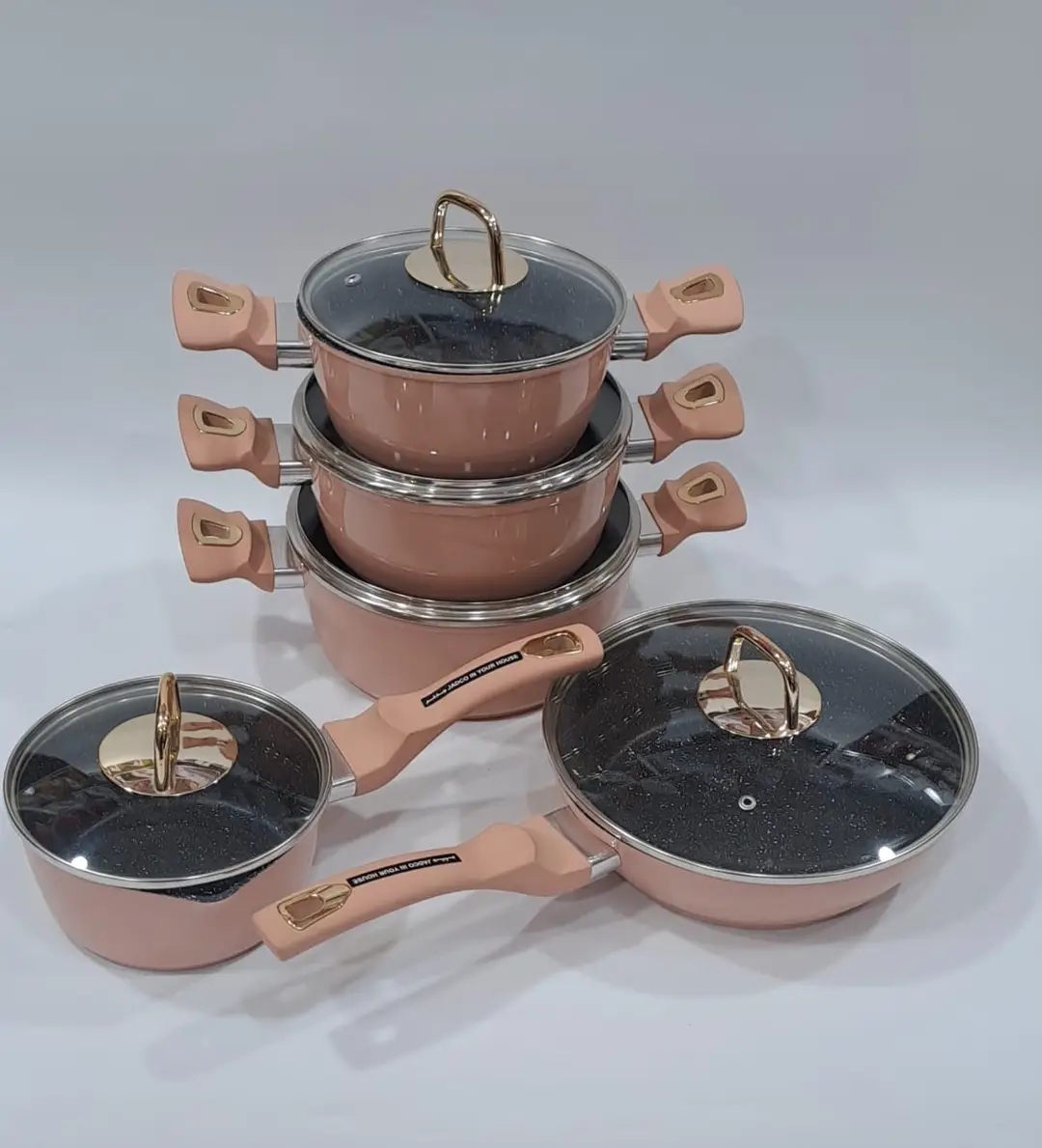 طقم أواني الطهي Jacdo (10 قطع) - Cookware Set