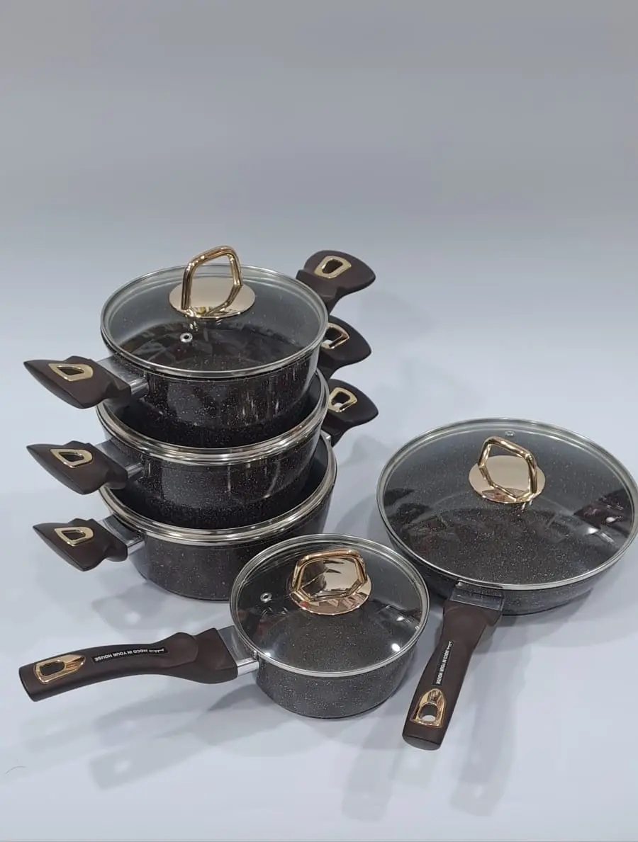 طقم أواني الطهي Jacdo (10 قطع) - Cookware Set