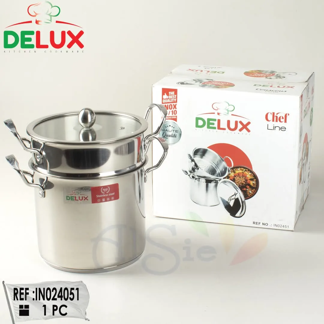 طقم القدر والكسكاس من Delux