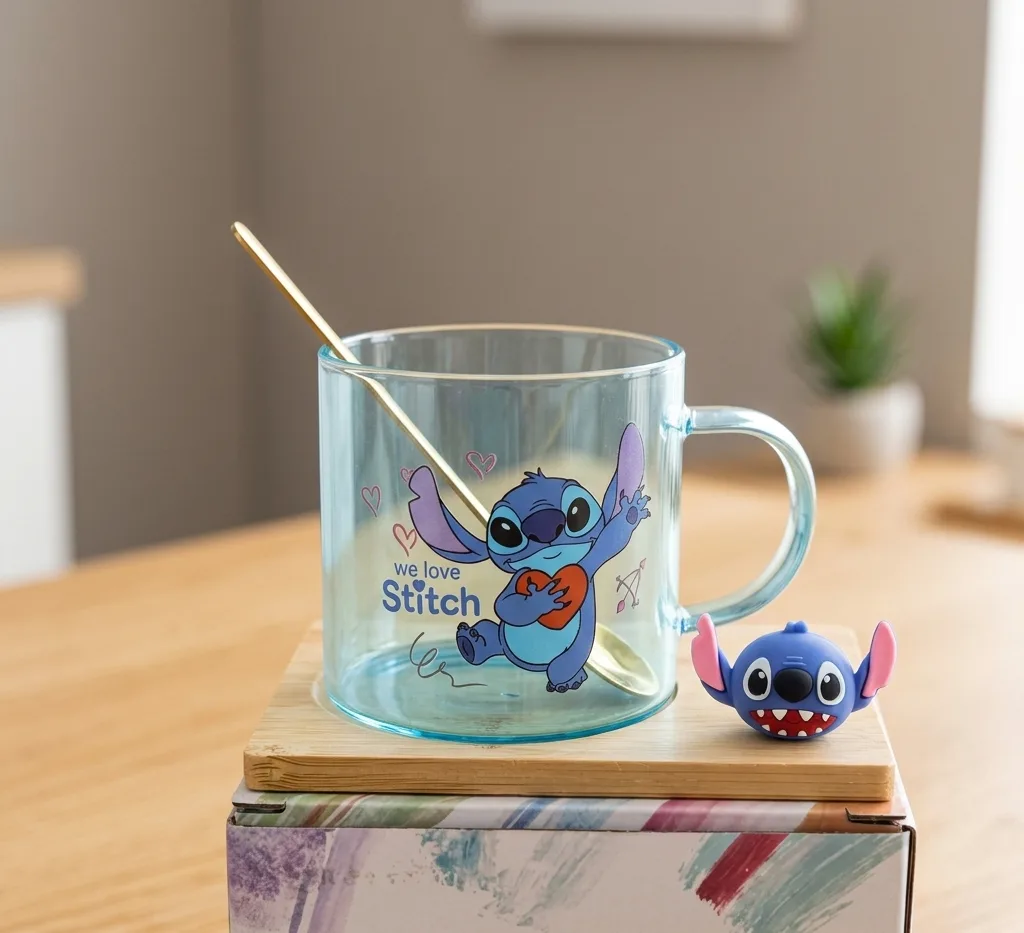 طقم "ستيتش" الزجاجي - Cup Set Stitch