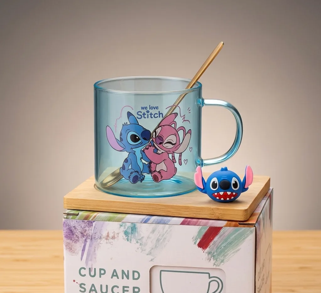 طقم "ستيتش" الزجاجي - Cup Set Stitch