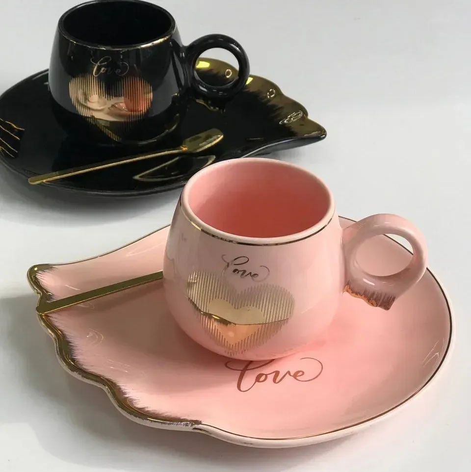 طقم كوب "Love" السيراميكي - Cup Set Love