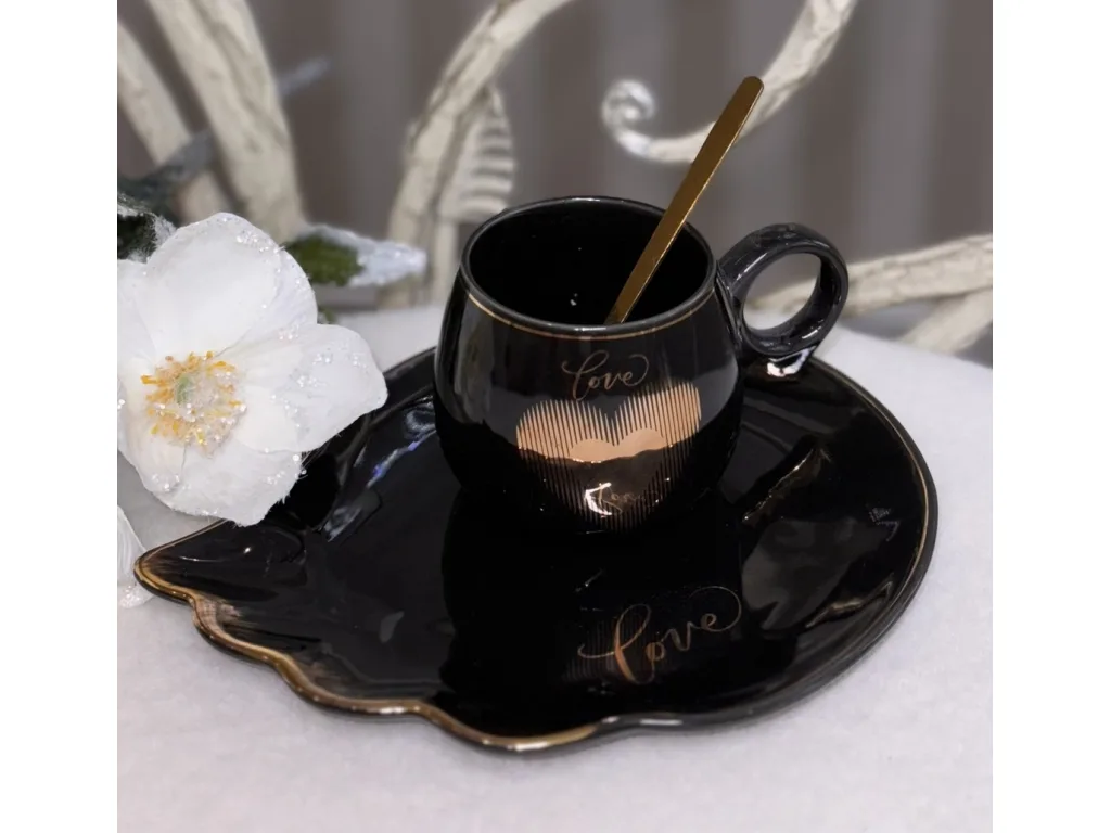 طقم كوب "Love" السيراميكي - Cup Set Love