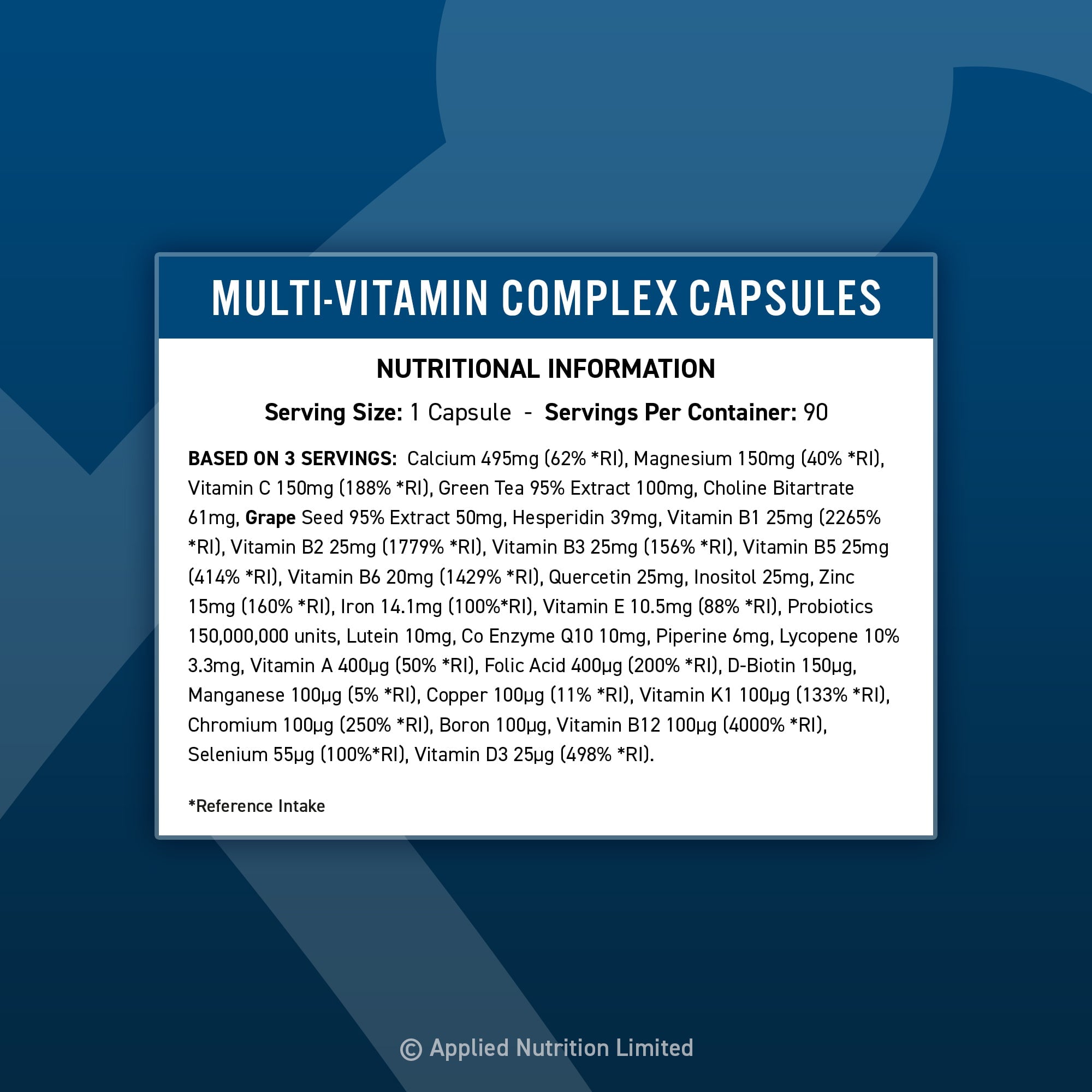 Multi-Vitamin Complex 90 Caps