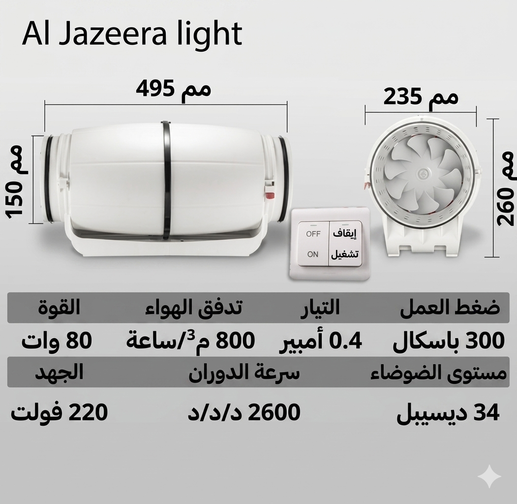 مروحة شفط double motor