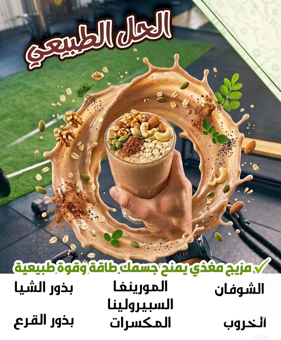 Smoothie Power mix 100% naturel سموذي بمكونات طبيعية لطاقة و قوة طوال اليوم