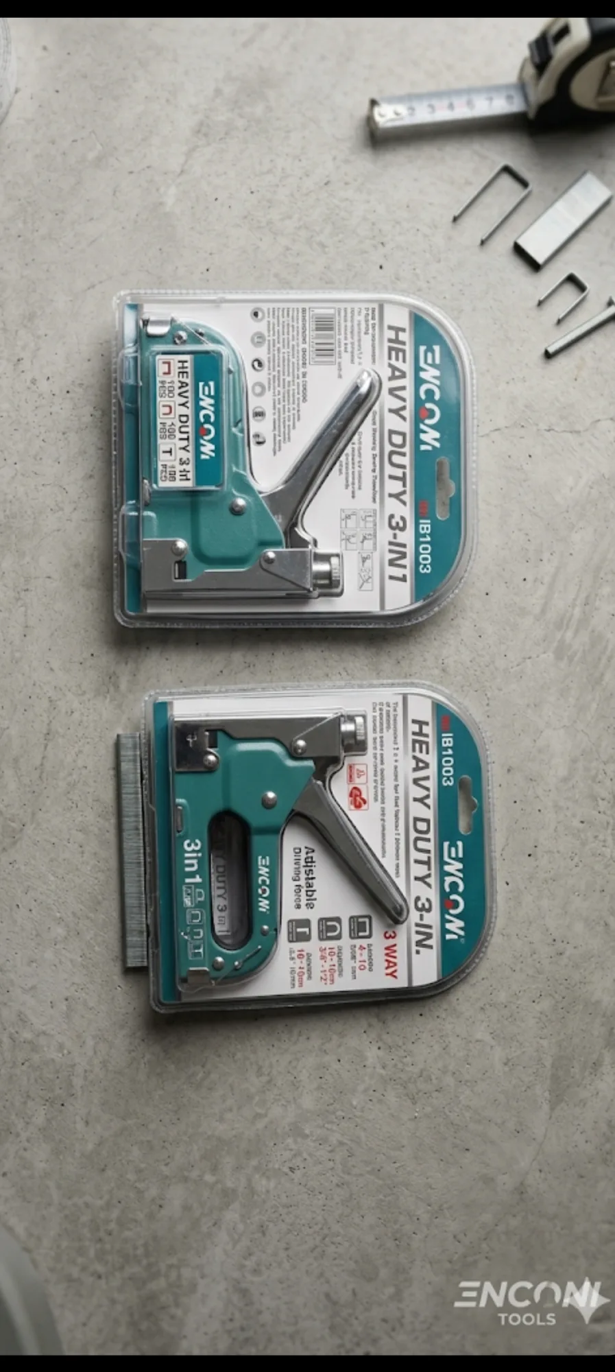 Agrafeuse Murale Manuelle 3-en-1 ENCOM - Modèle IB1003