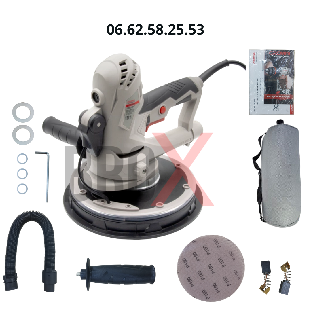 Ponceuse Rotative Orbital Murale 750W 180mm CROWN CT13609