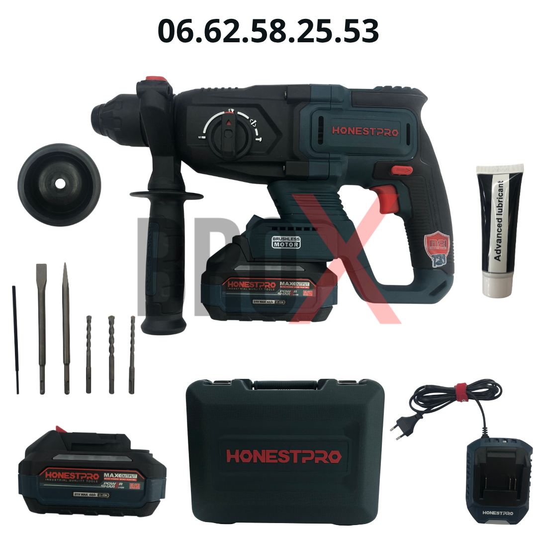Marteau Piqueur Sans-fil 21v 4.0Ah 1 Batterie HONESTPRO YAE2649