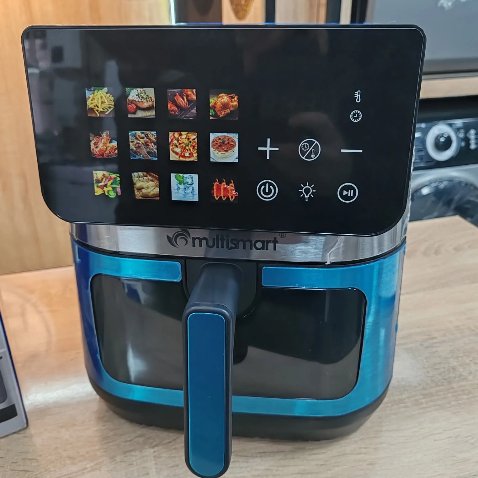 قلاية هوائية Multismart MS-AF4018 سعة 8 لتر - Air Fryer رقمية بدون زيت مع نافذة شفافة و12 برنامج